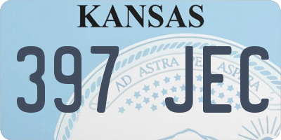 KS license plate 397JEC