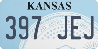 KS license plate 397JEJ