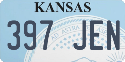 KS license plate 397JEN