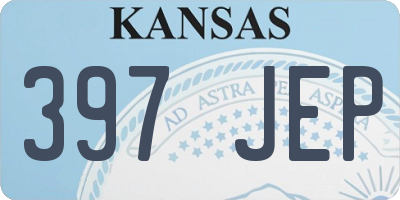 KS license plate 397JEP
