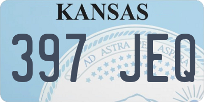 KS license plate 397JEQ