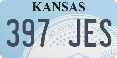 KS license plate 397JES