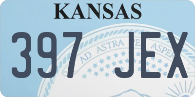 KS license plate 397JEX