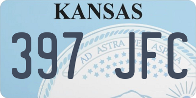 KS license plate 397JFC