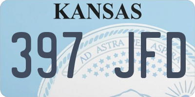 KS license plate 397JFD