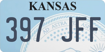 KS license plate 397JFF