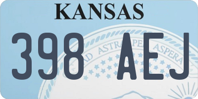 KS license plate 398AEJ