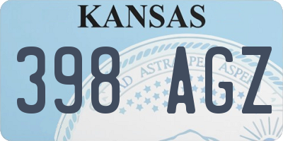 KS license plate 398AGZ