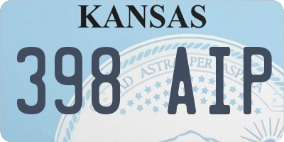 KS license plate 398AIP