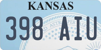 KS license plate 398AIU