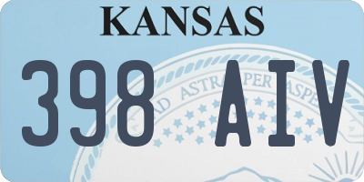 KS license plate 398AIV