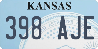 KS license plate 398AJE