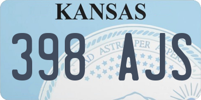 KS license plate 398AJS