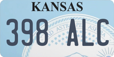 KS license plate 398ALC