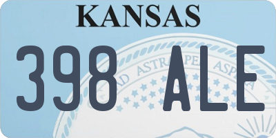 KS license plate 398ALE