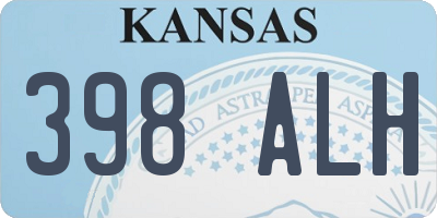KS license plate 398ALH