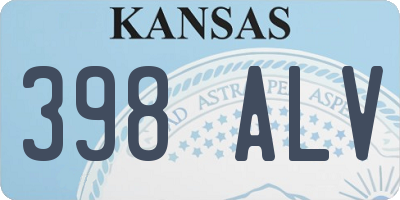 KS license plate 398ALV