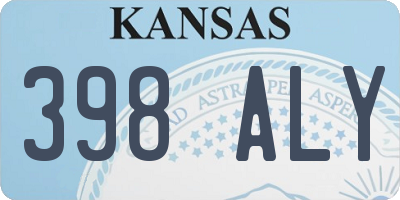 KS license plate 398ALY