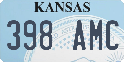 KS license plate 398AMC
