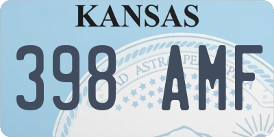 KS license plate 398AMF