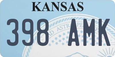 KS license plate 398AMK