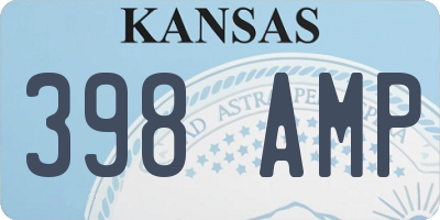 KS license plate 398AMP