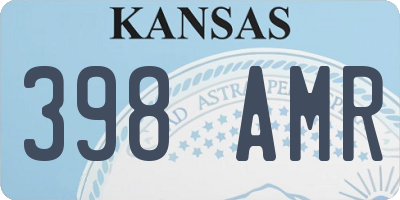 KS license plate 398AMR