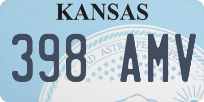 KS license plate 398AMV