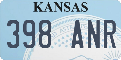 KS license plate 398ANR
