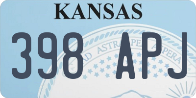 KS license plate 398APJ