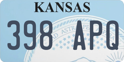 KS license plate 398APQ