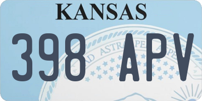 KS license plate 398APV