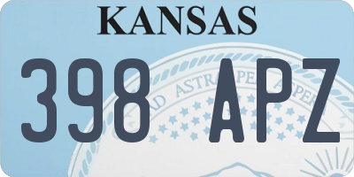 KS license plate 398APZ