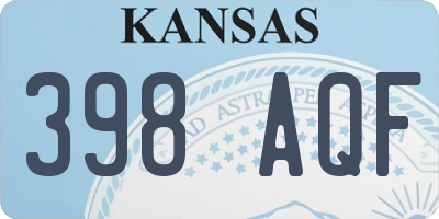 KS license plate 398AQF