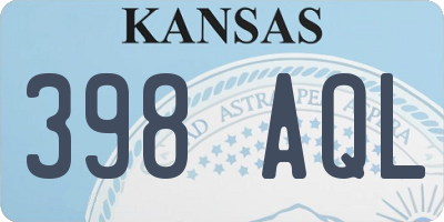 KS license plate 398AQL
