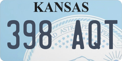 KS license plate 398AQT