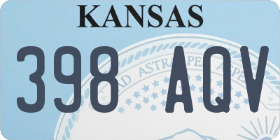 KS license plate 398AQV