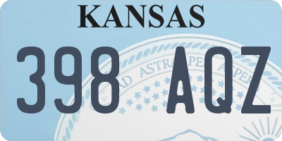 KS license plate 398AQZ