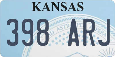 KS license plate 398ARJ