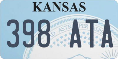 KS license plate 398ATA