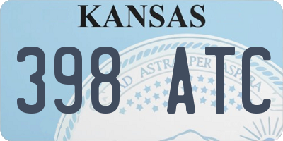 KS license plate 398ATC
