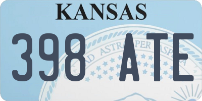 KS license plate 398ATE