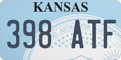 KS license plate 398ATF