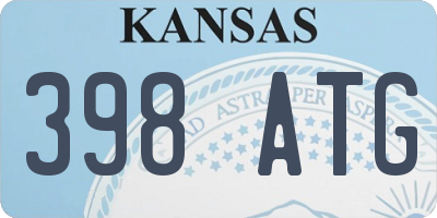 KS license plate 398ATG