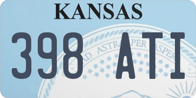 KS license plate 398ATI