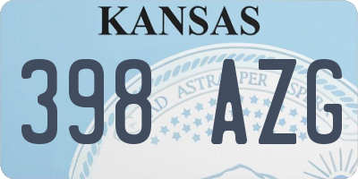 KS license plate 398AZG
