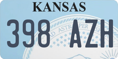 KS license plate 398AZH