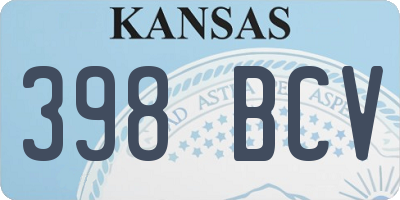 KS license plate 398BCV