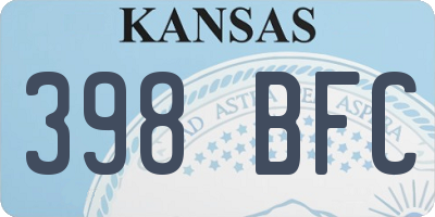 KS license plate 398BFC