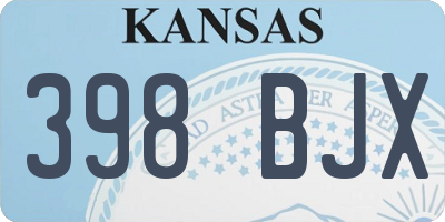 KS license plate 398BJX